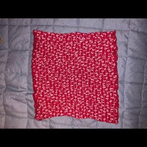 Brandy Melville Smocked Floral Tube Top